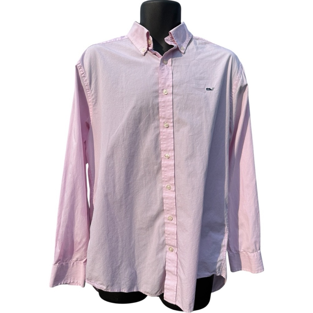Men's Vineyard Vines Pink Button-Down Shirt Size Large - Picture 2 of 9
